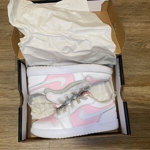 Jordan Pink Foam and White Sneakers